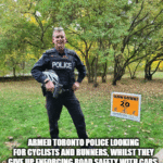 Toronto Police ticketing cyclists.