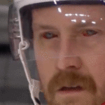 Jeff Petry's terrifying bloodshot eyes