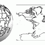 Earth projected using Mercator as a function of north-south rotation.