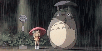 anime raining gif