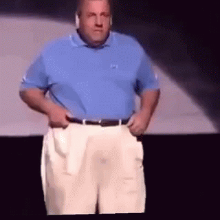Fat man dancing gif
