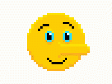 LIE emoji Liar pixel illustration animation