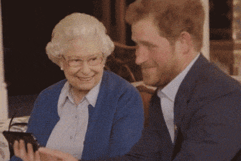 Prince Harry Drops Mic on Queen GIF